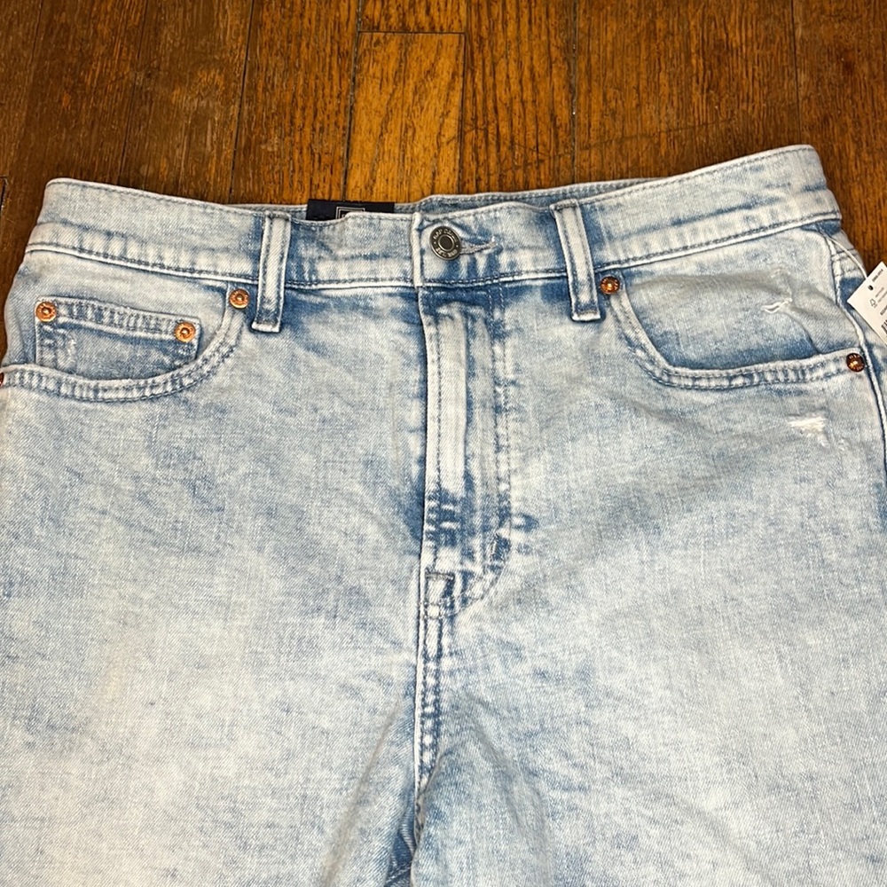 GAP denim shorts 4” High Rise light wash cutoffs timeless 29 Tall NWT - Picture 4 of 15
